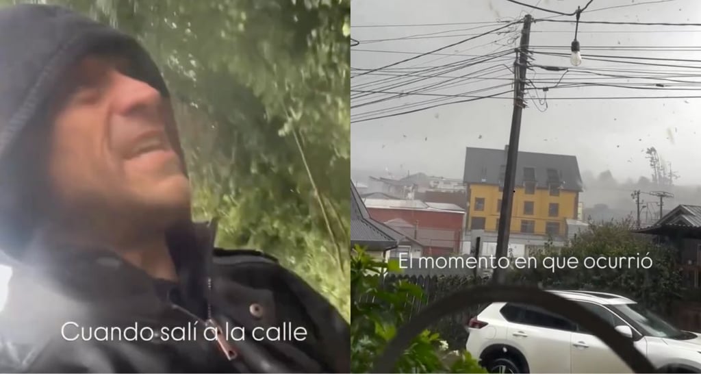 VIDEO. Actor de Mega vivió el tornado de Puerto Varas en primera persona: “Fue impactante”