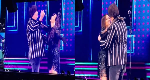 Myriam Hernández y Álvaro Henríquez sorprenden con beso inesperado durante show en el Nacional